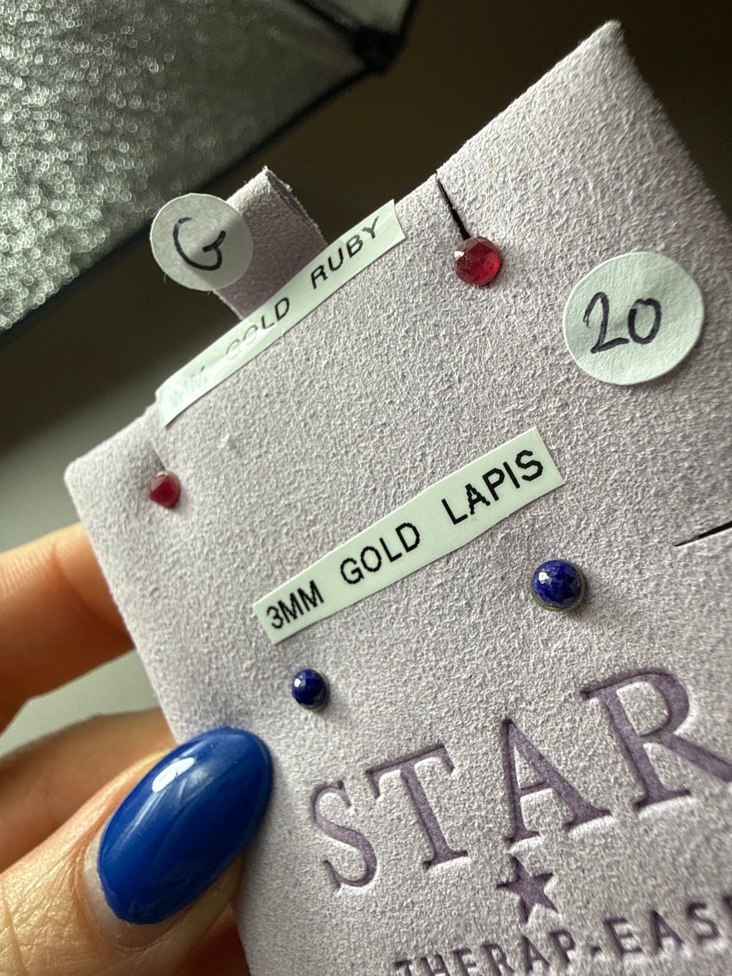 Handmade 18K Gold 925 Earrings Studs - 3mm