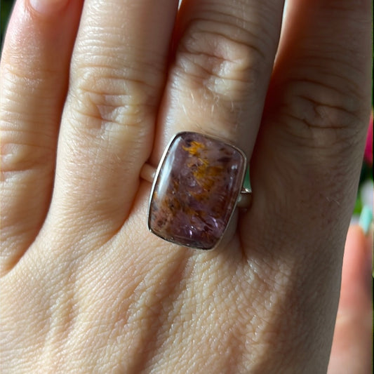 Super Seven 925 Silver Ring -  Size S - S 1/2