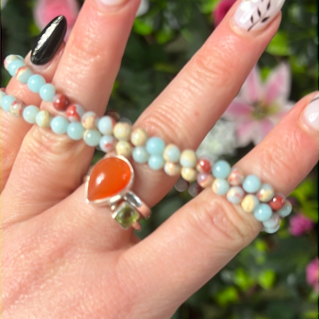 4mm Sea Sediment Bead Bracelet