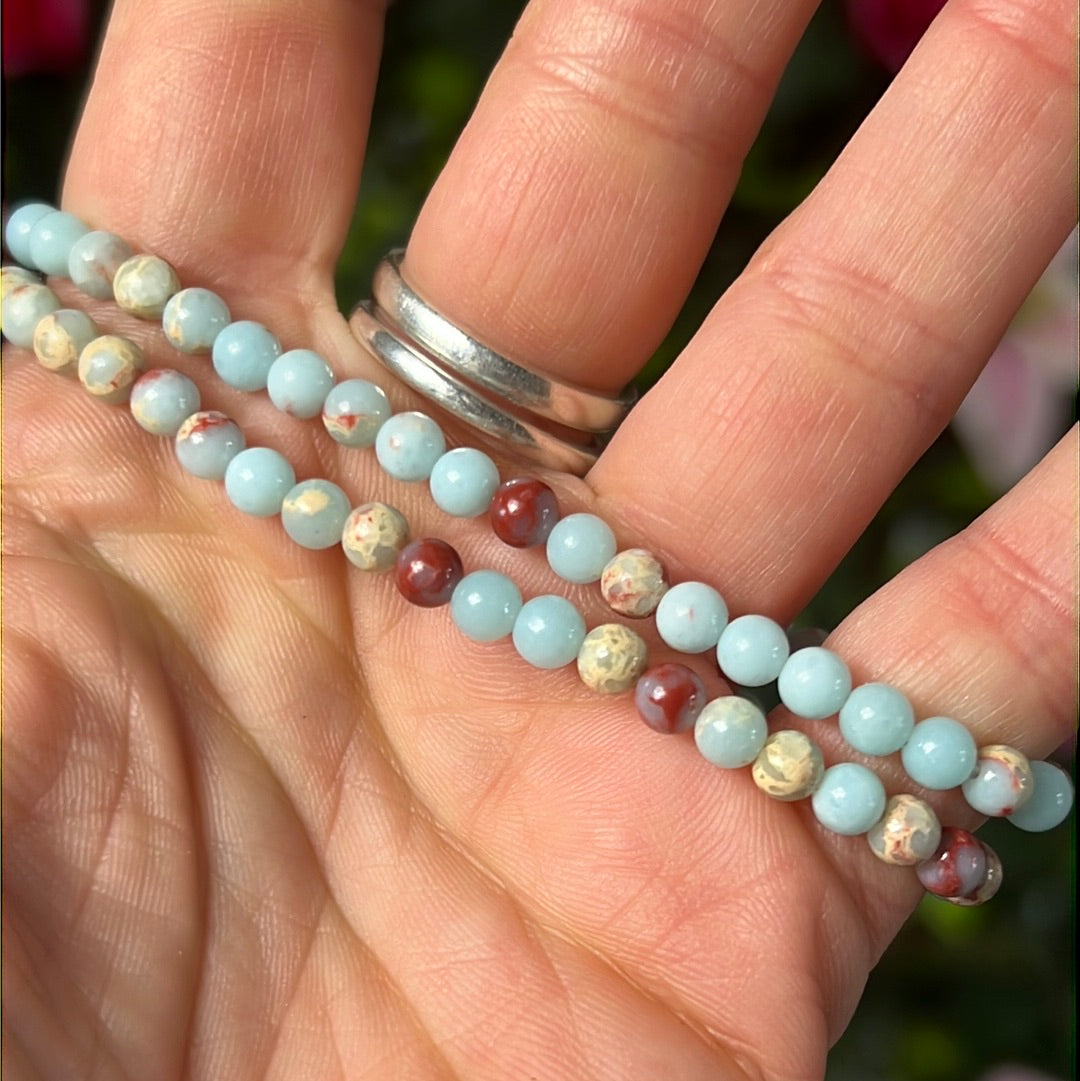 4mm Sea Sediment Bead Bracelet