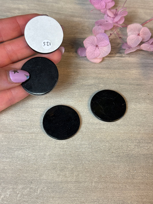 Shungite Disc - large sticker EMF protector