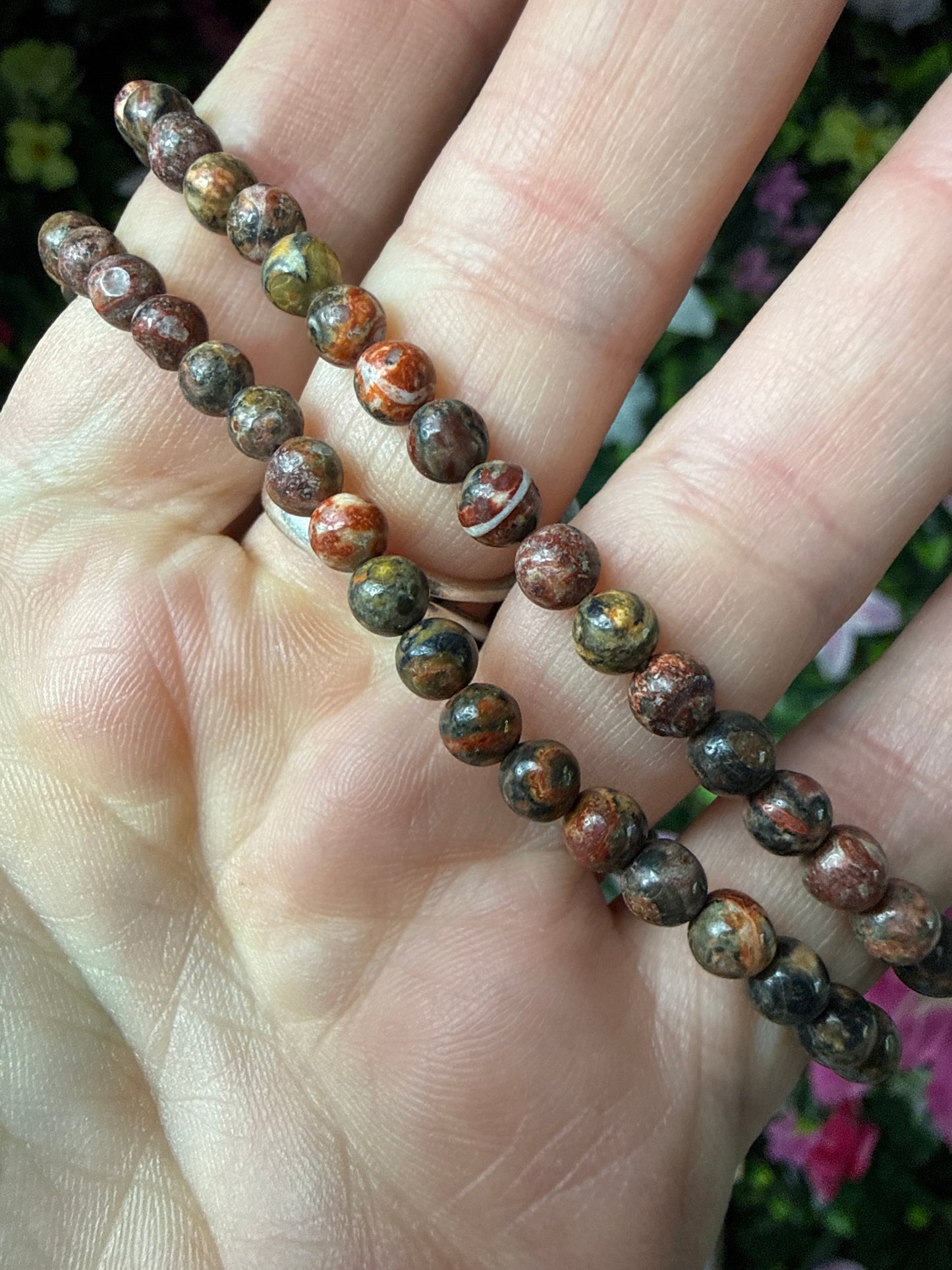 4mm Leopard Skin Jasper Bead Bracelet