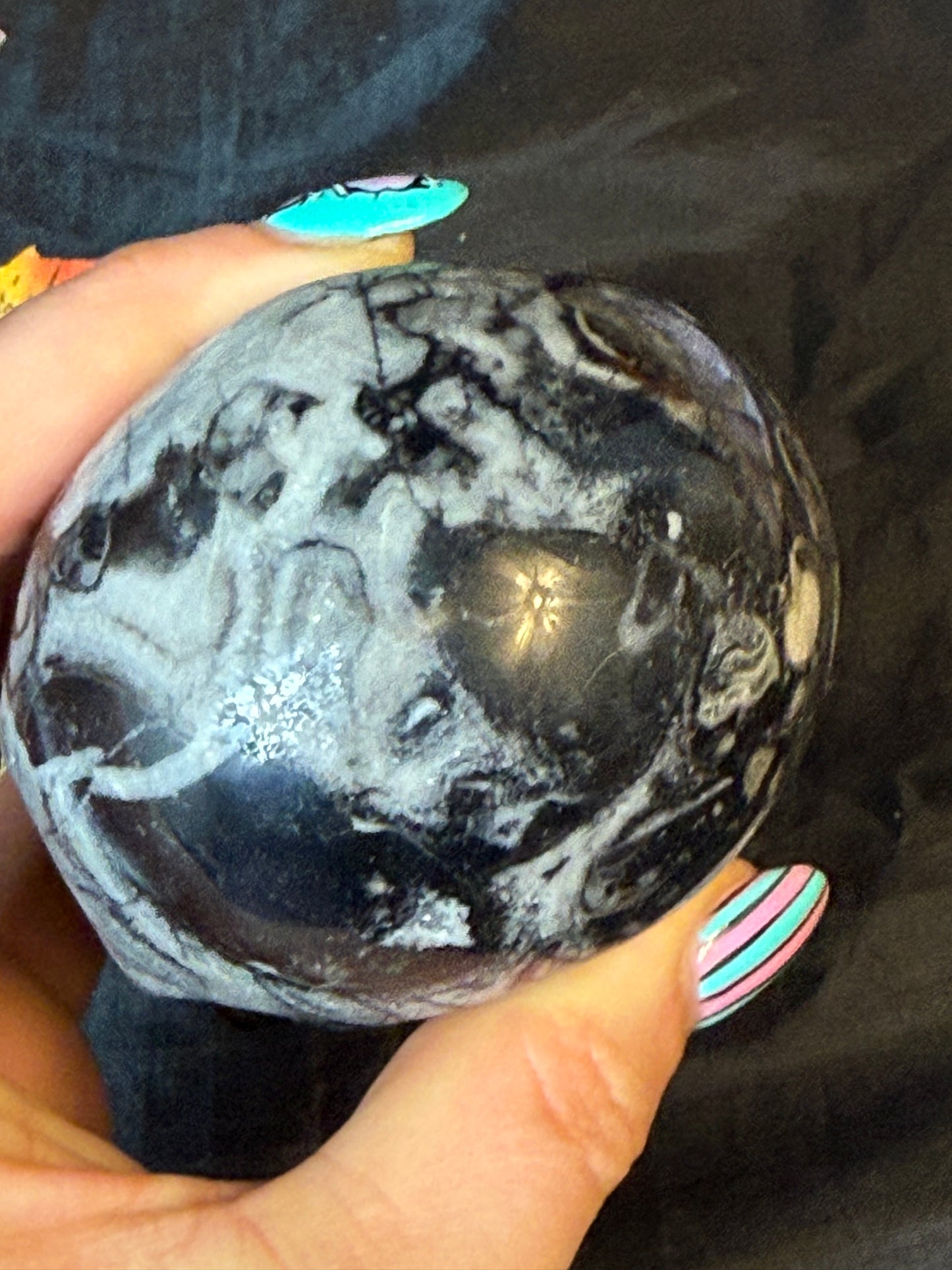Black Shell Stone Skull