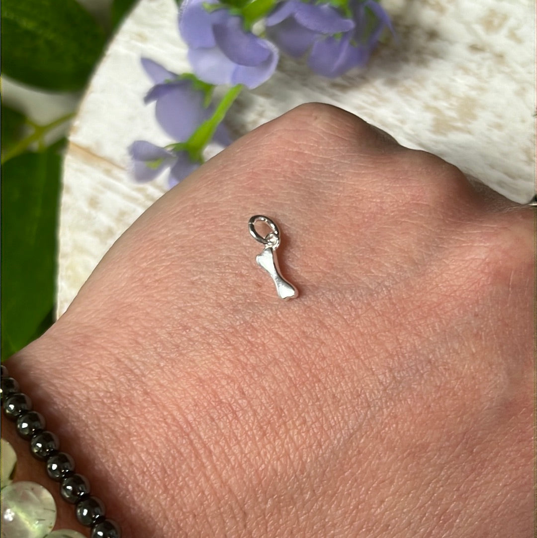 Bone 925 Sterling Silver Pendant Charm