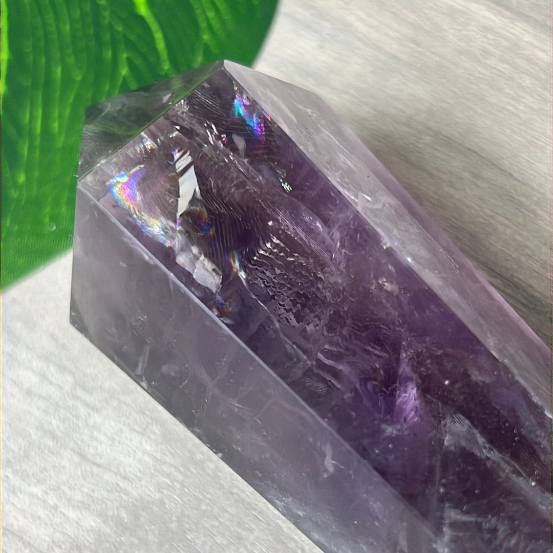 Statement Phantom Fingerprint Amethyst Smokey Quartz Wand