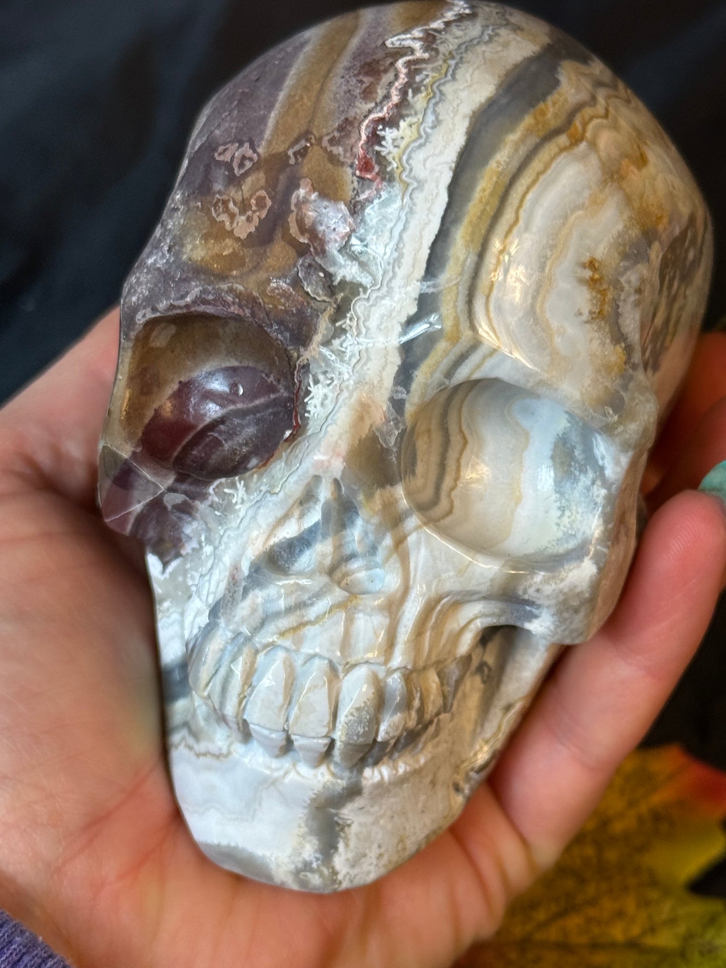 Mexican Agate Skull