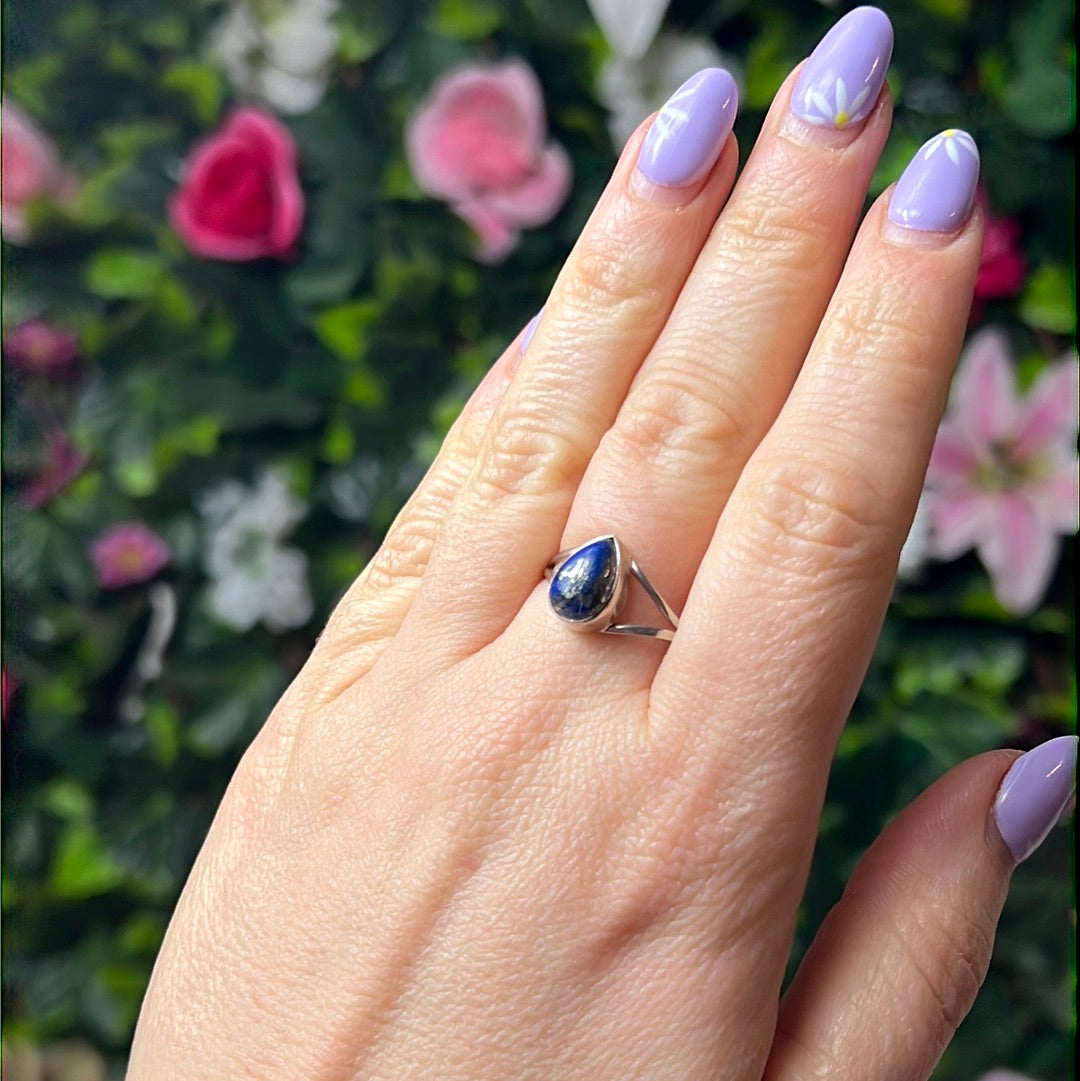 Lapis 925 Sterling Silver Ring - Size Y 1/2