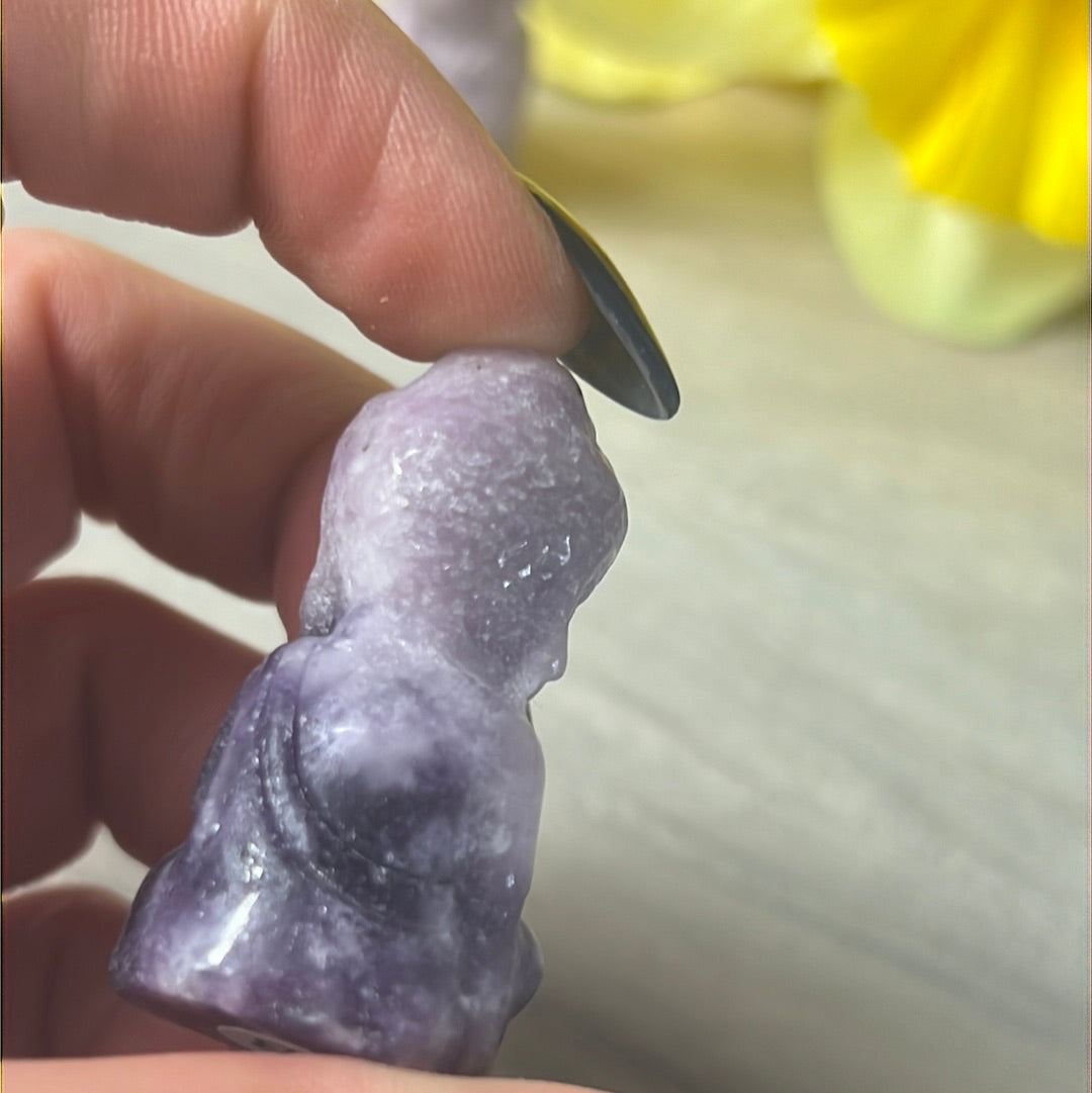 Lepidolite Baby Buddha