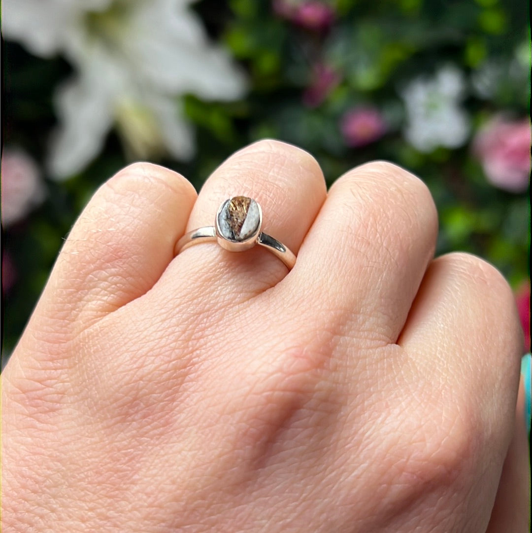 Astrophyllite 925 Sterling Silver Ring - Size M