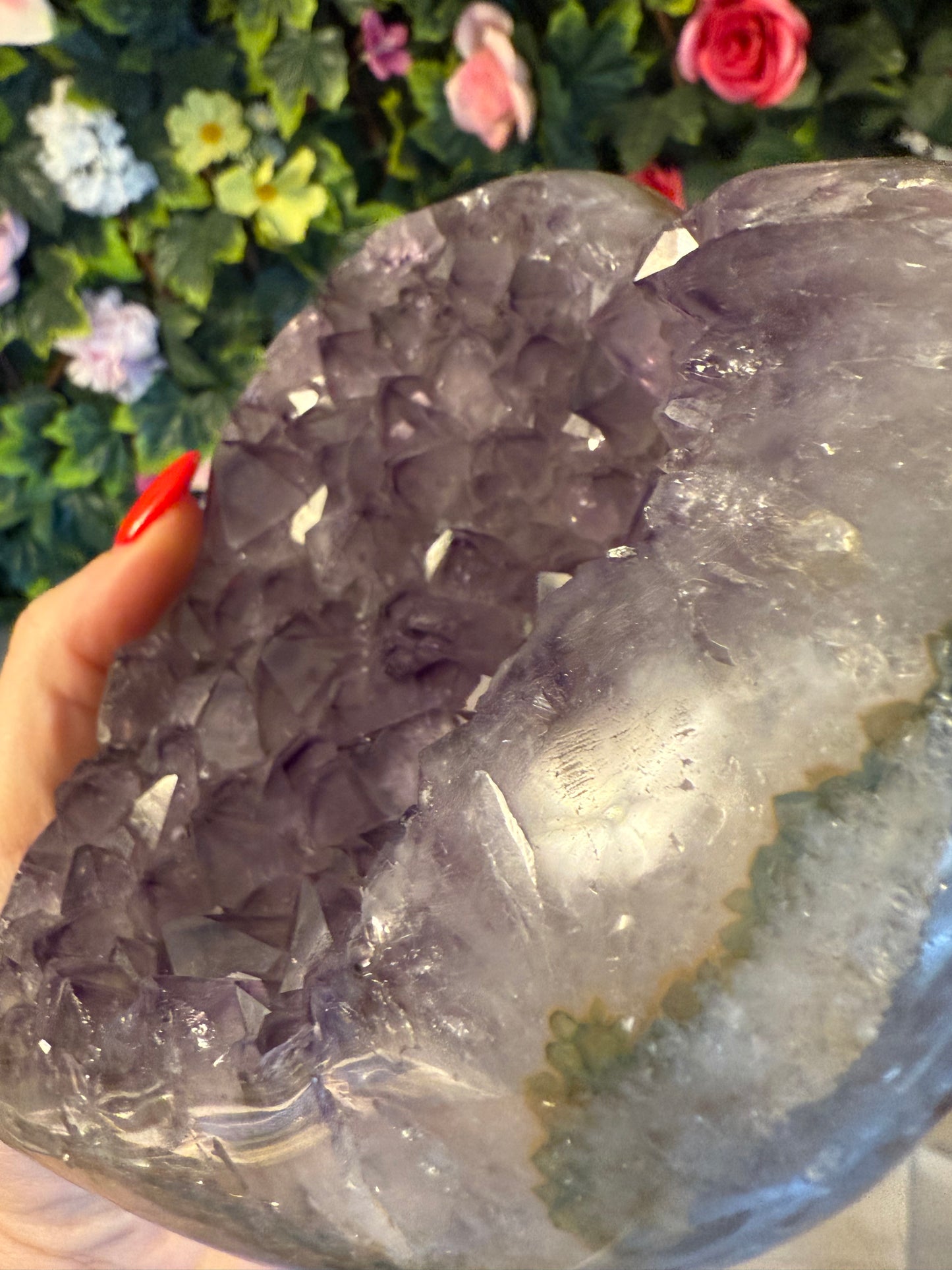 Large Amethyst Druzy Heart
