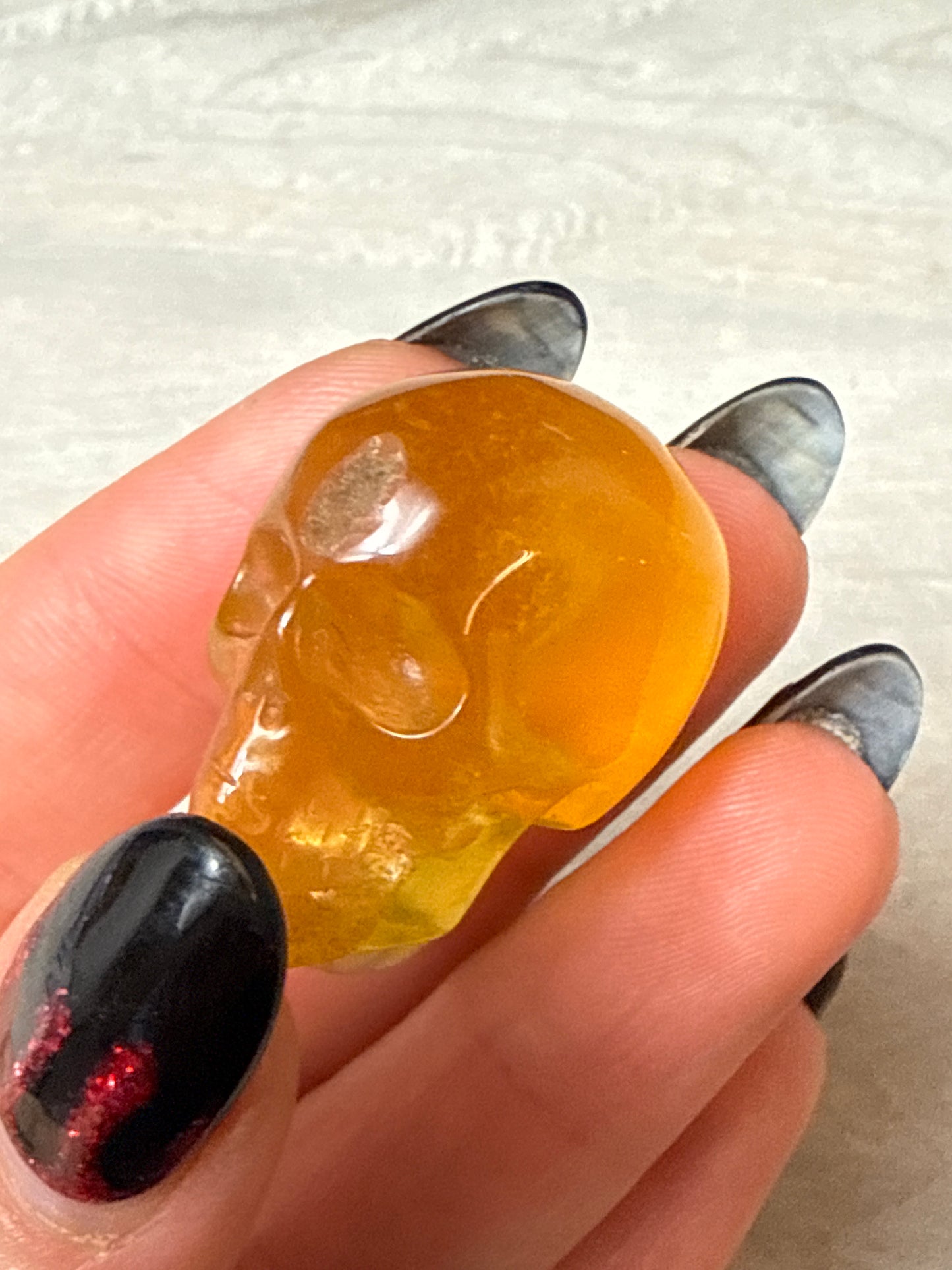 Yellow Fluorite Skull