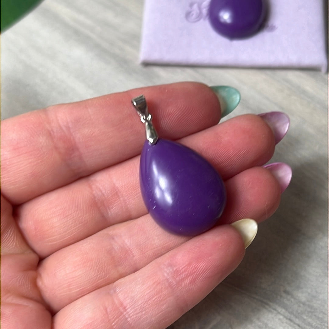 Lepidolite 925 Sterling Pendant