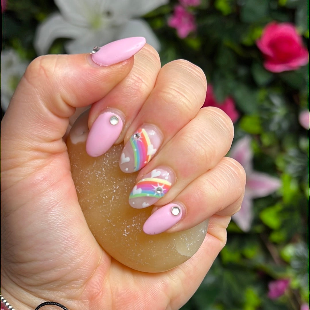 Large Orange Calcite Palm