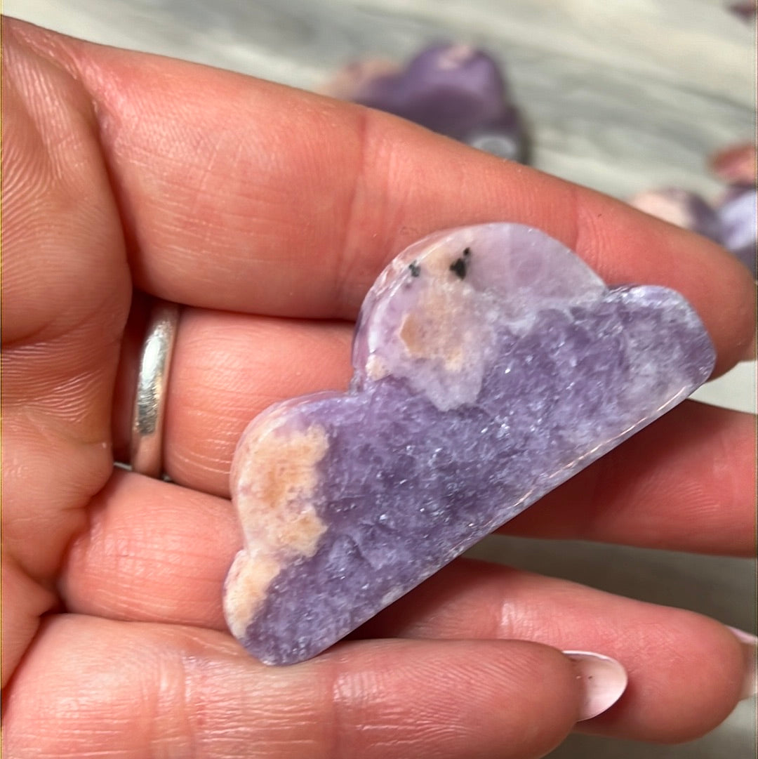 Lepidolite with stillbite Cloud