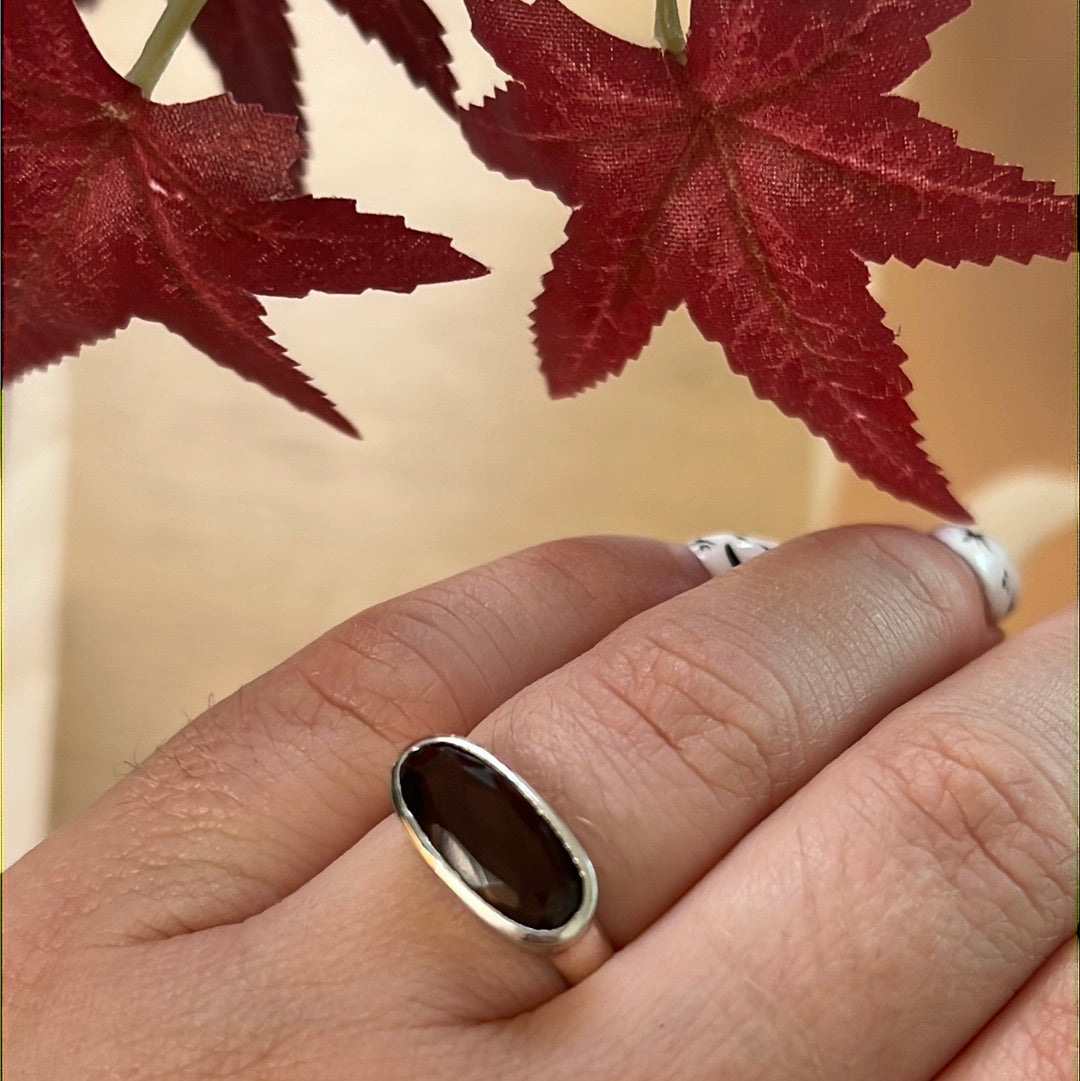 Bar Facet Sterling Silver Ring