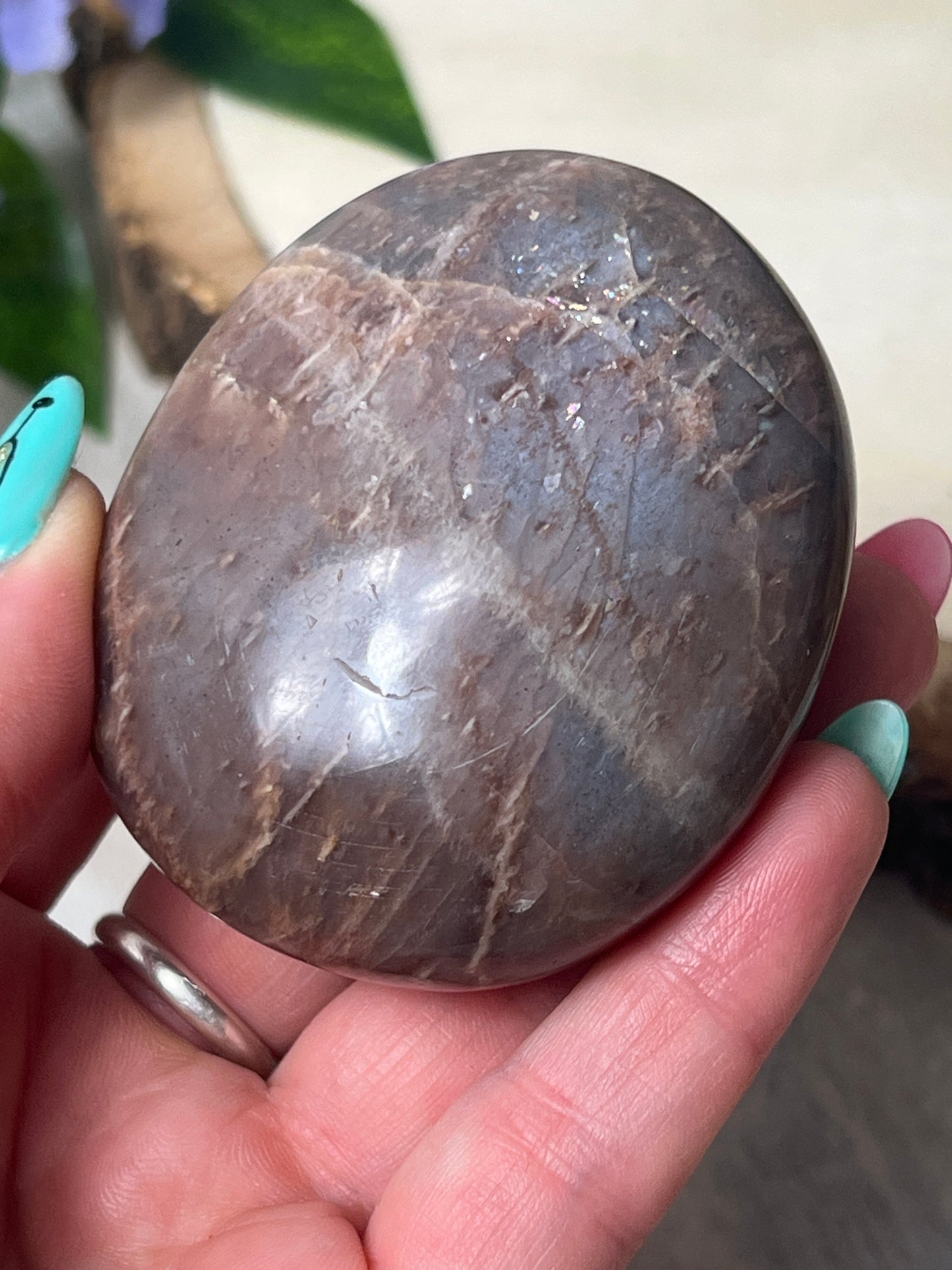 Peach Moonstone XL Palm