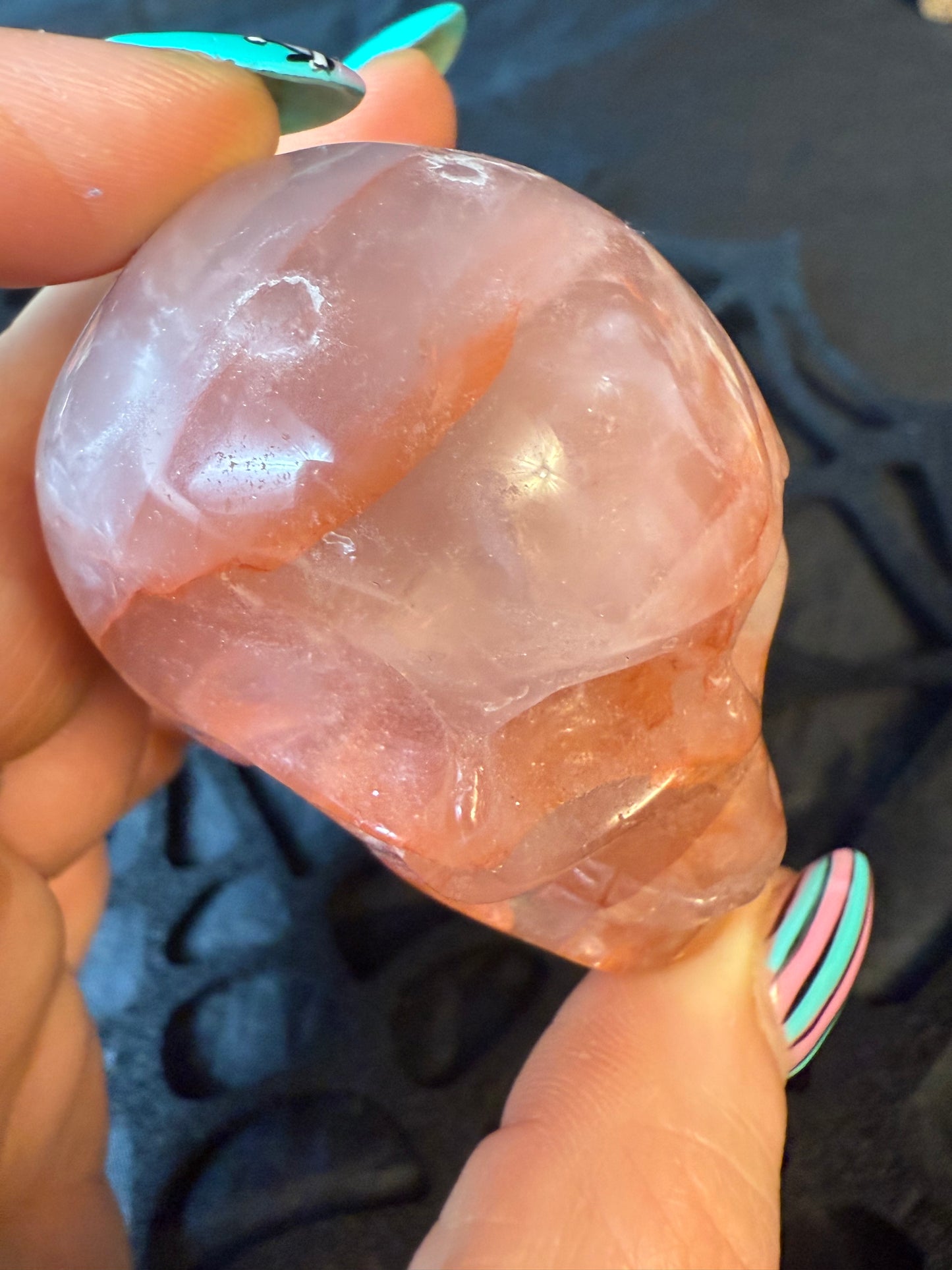 Fire Quartz Skull
