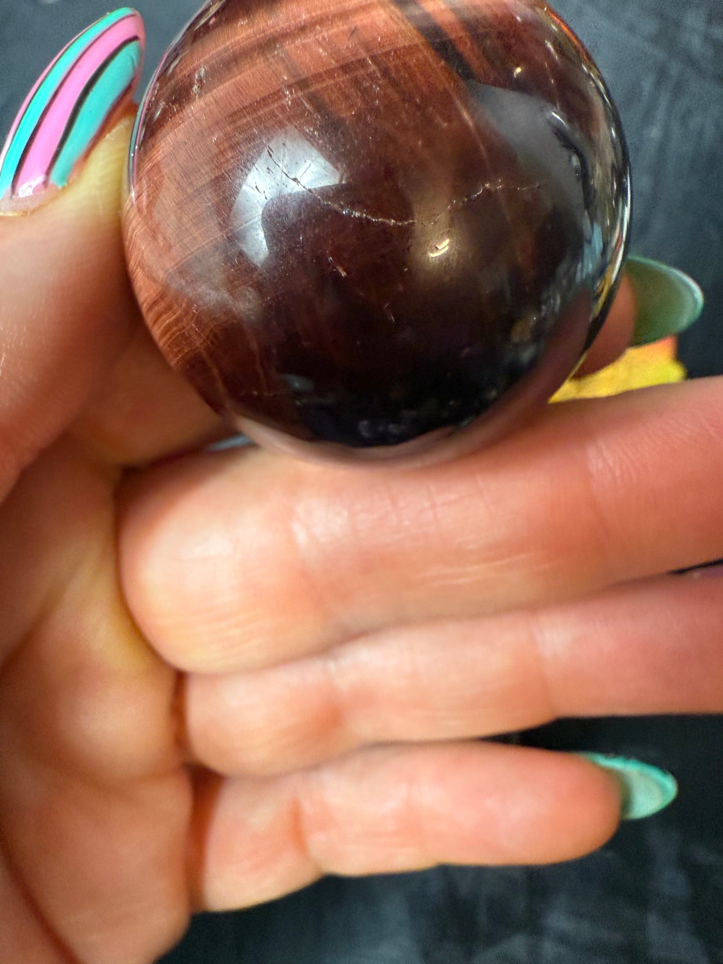 Red Tigers Eye Sphere