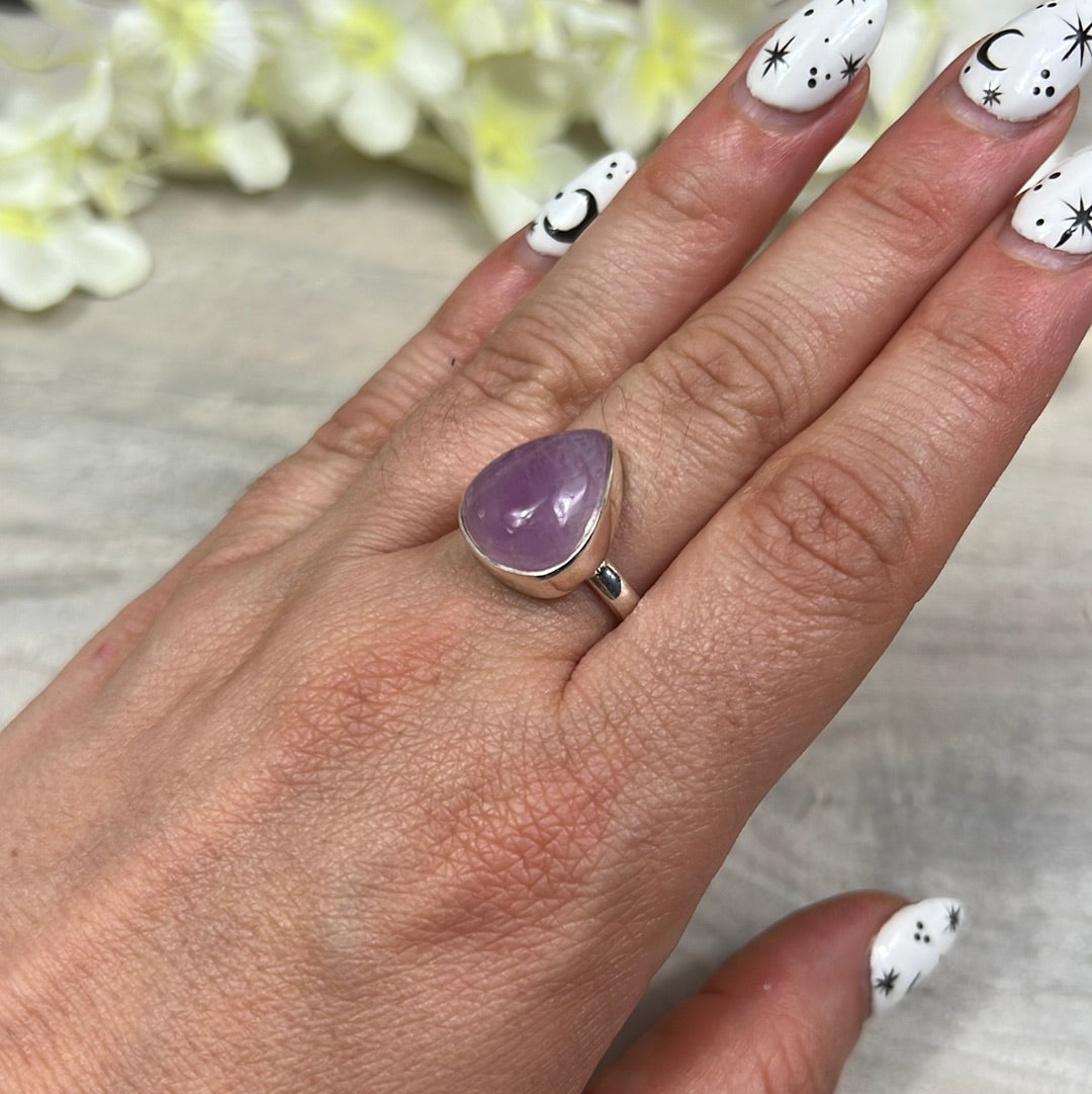 Kunzite 925 Sterling Silver Ring - Size O