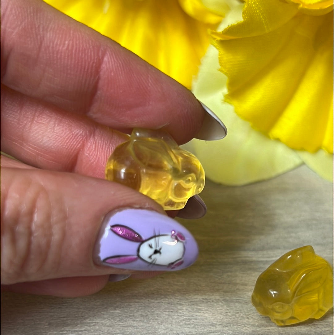 Yellow Fluorite Rabbit Bunny