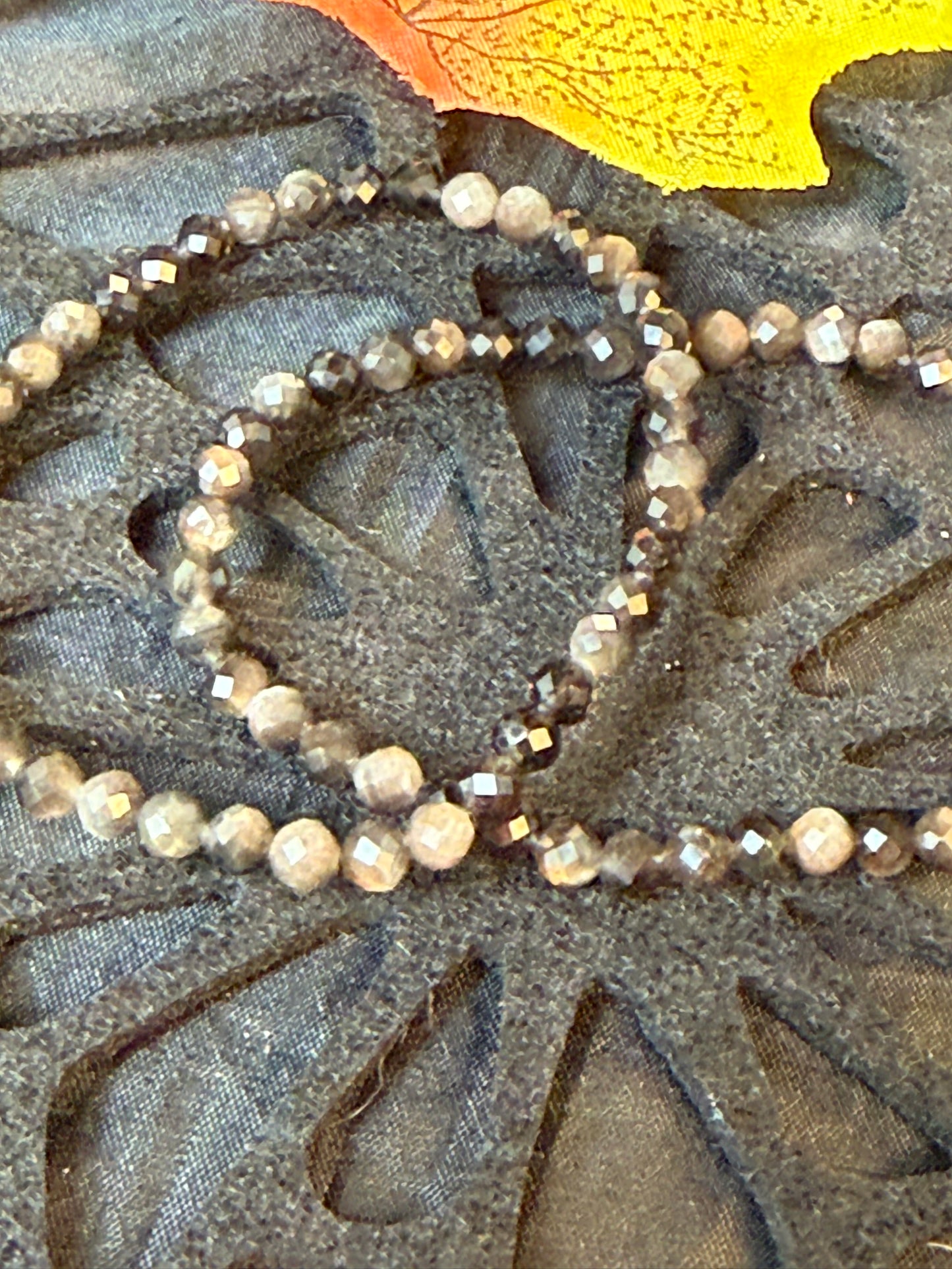 Facet Silver Obsidian Bracelet