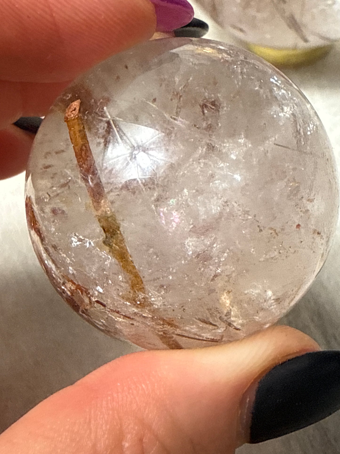 Rutile Rutilated Sphere