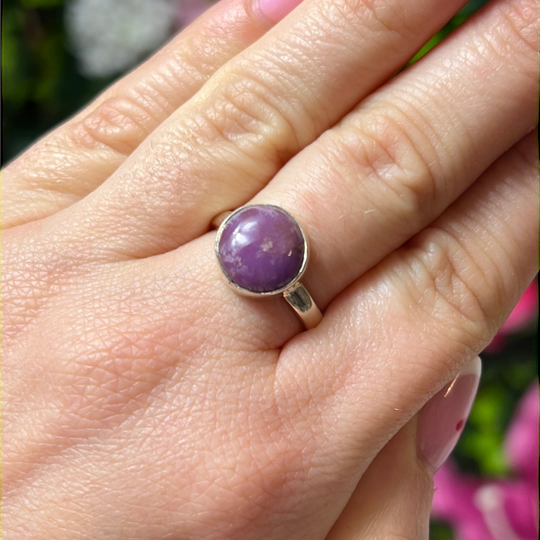 Phosphosiderite 925 Silver Ring - Size P - P 1/2