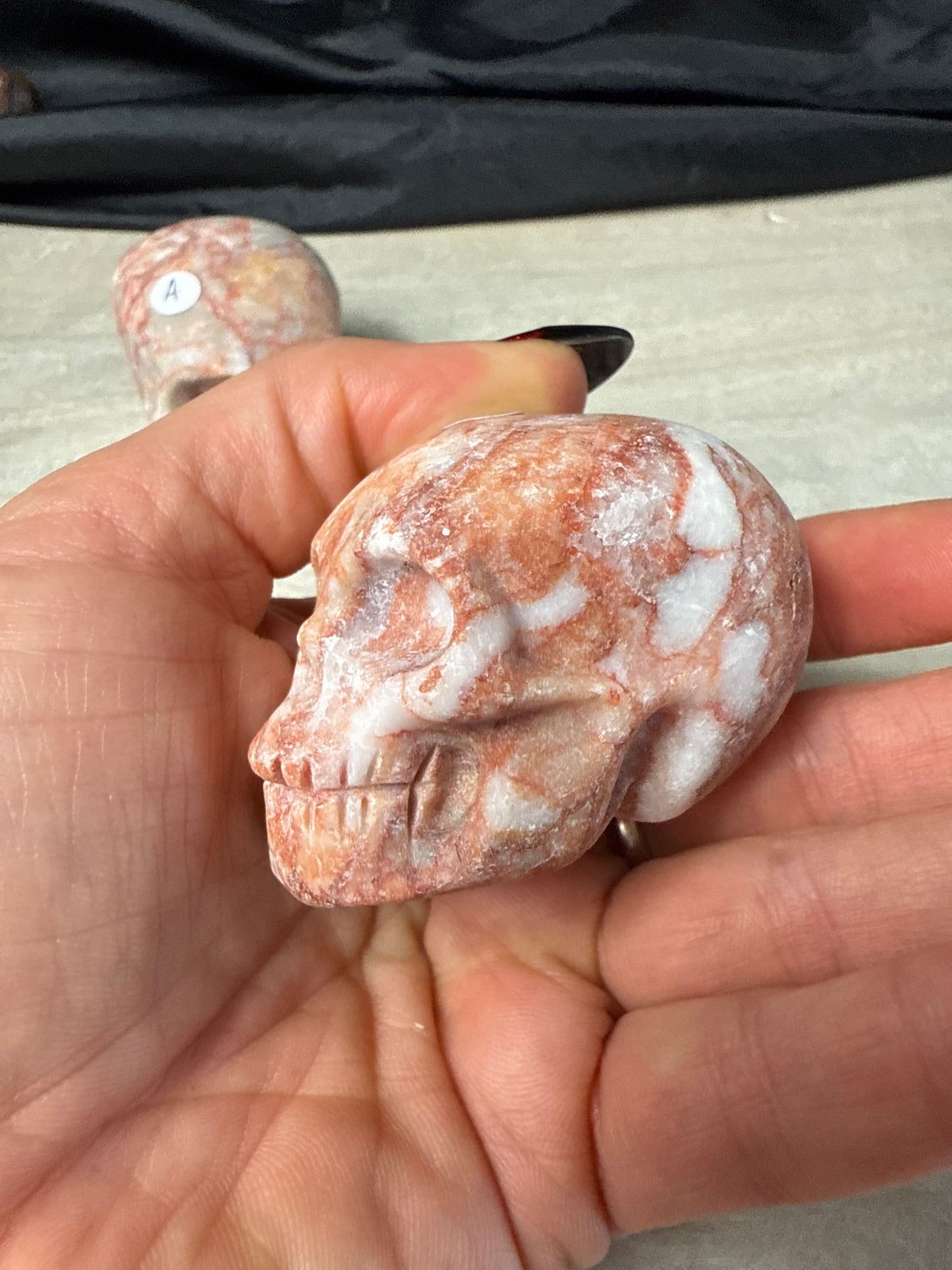 Red Vein Jasper Skull