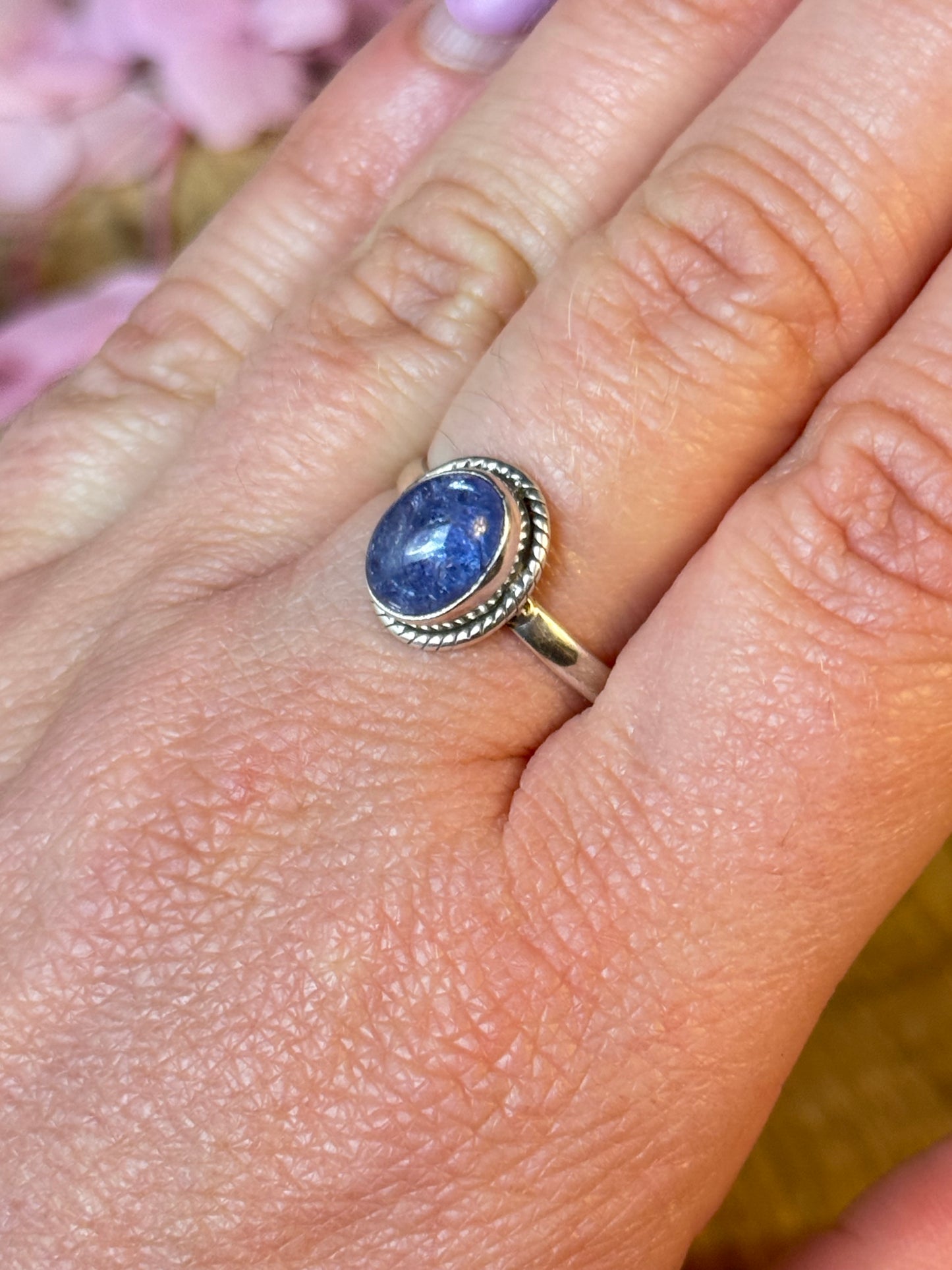 Tanzanite 925 Silver Ring - Size P
