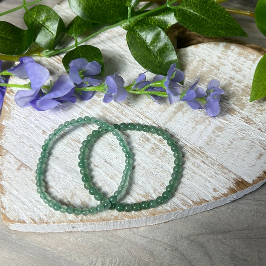 4mm Green Aventurine Bead Bracelet
