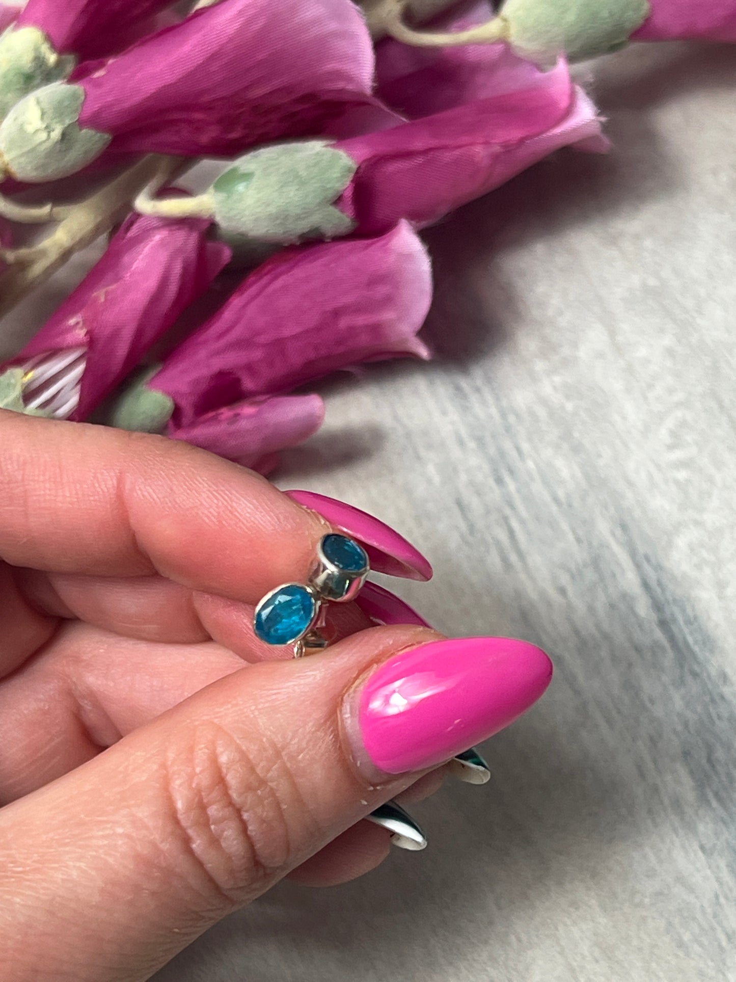 Apatite Facet 925 Sterling Studs