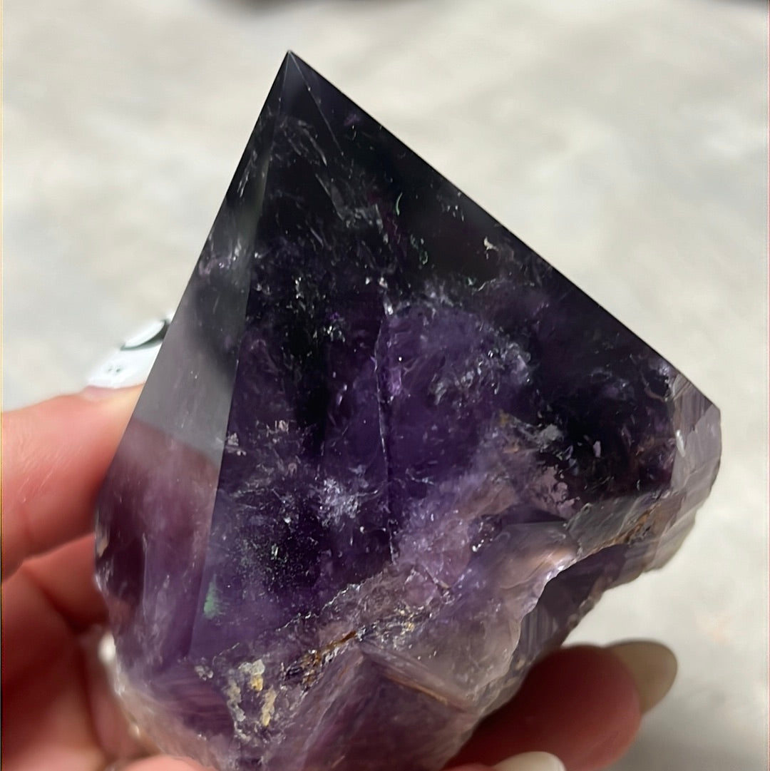 Amethyst Half & Half Polished Raw Tower Points