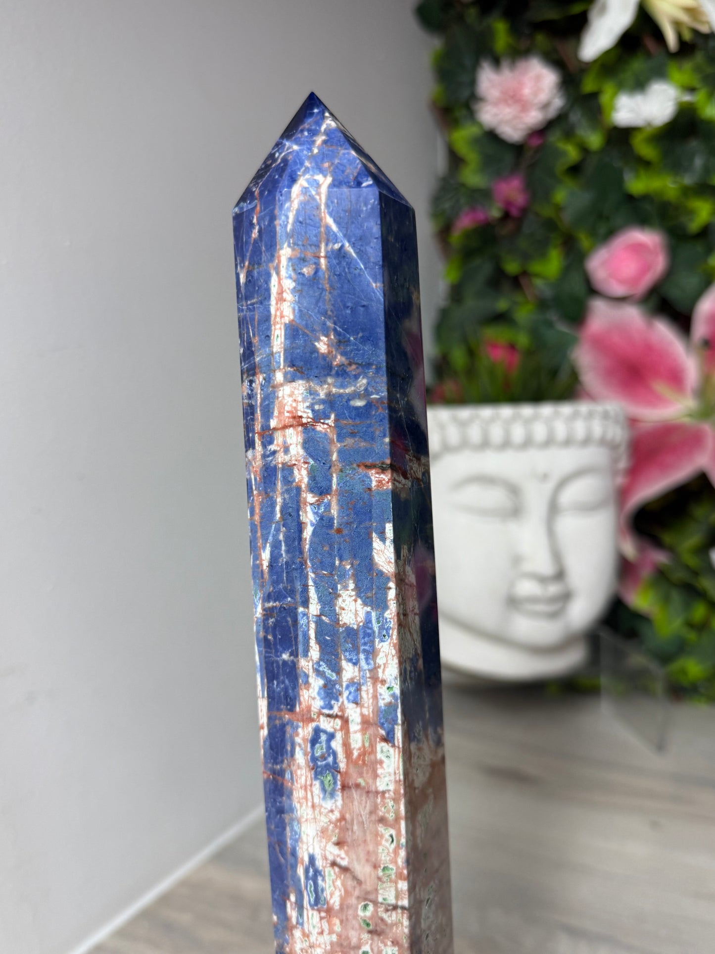 Large Sunset Sodalite Tower Point