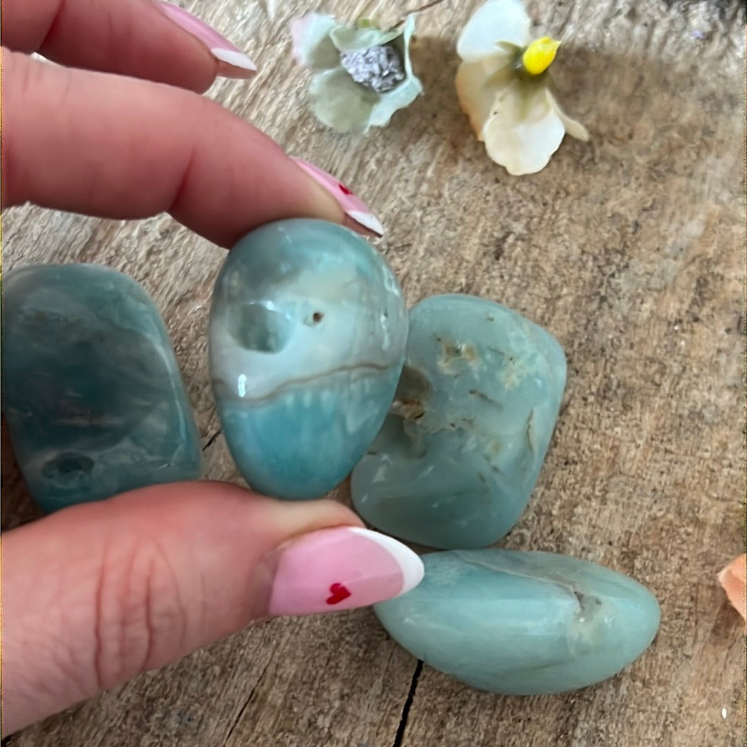Amazonite large polished tumble tumblestone