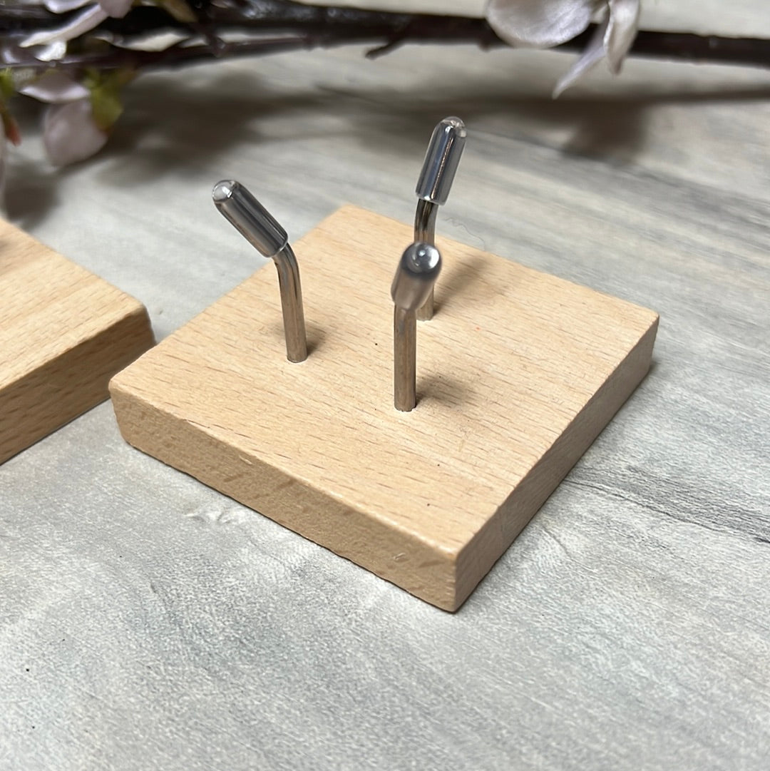 Wood Specimen Sphere Display Stand