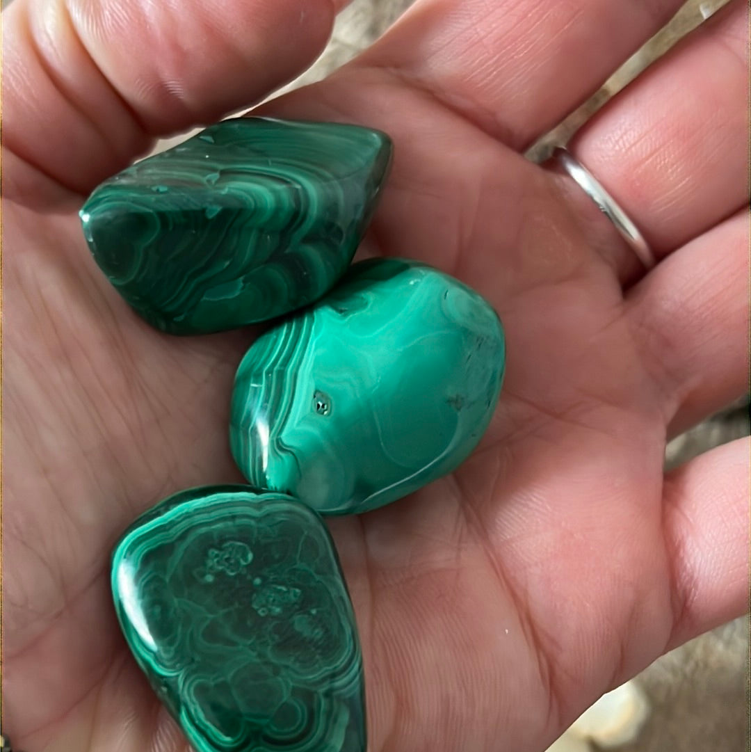 Malachite Tumble polished tumble tumblestone