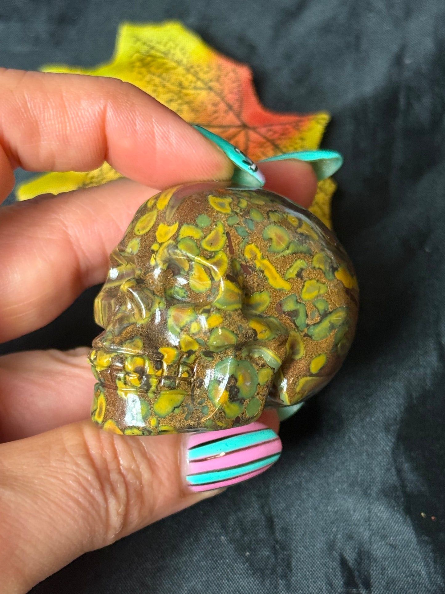 Fruit Jasper Skull