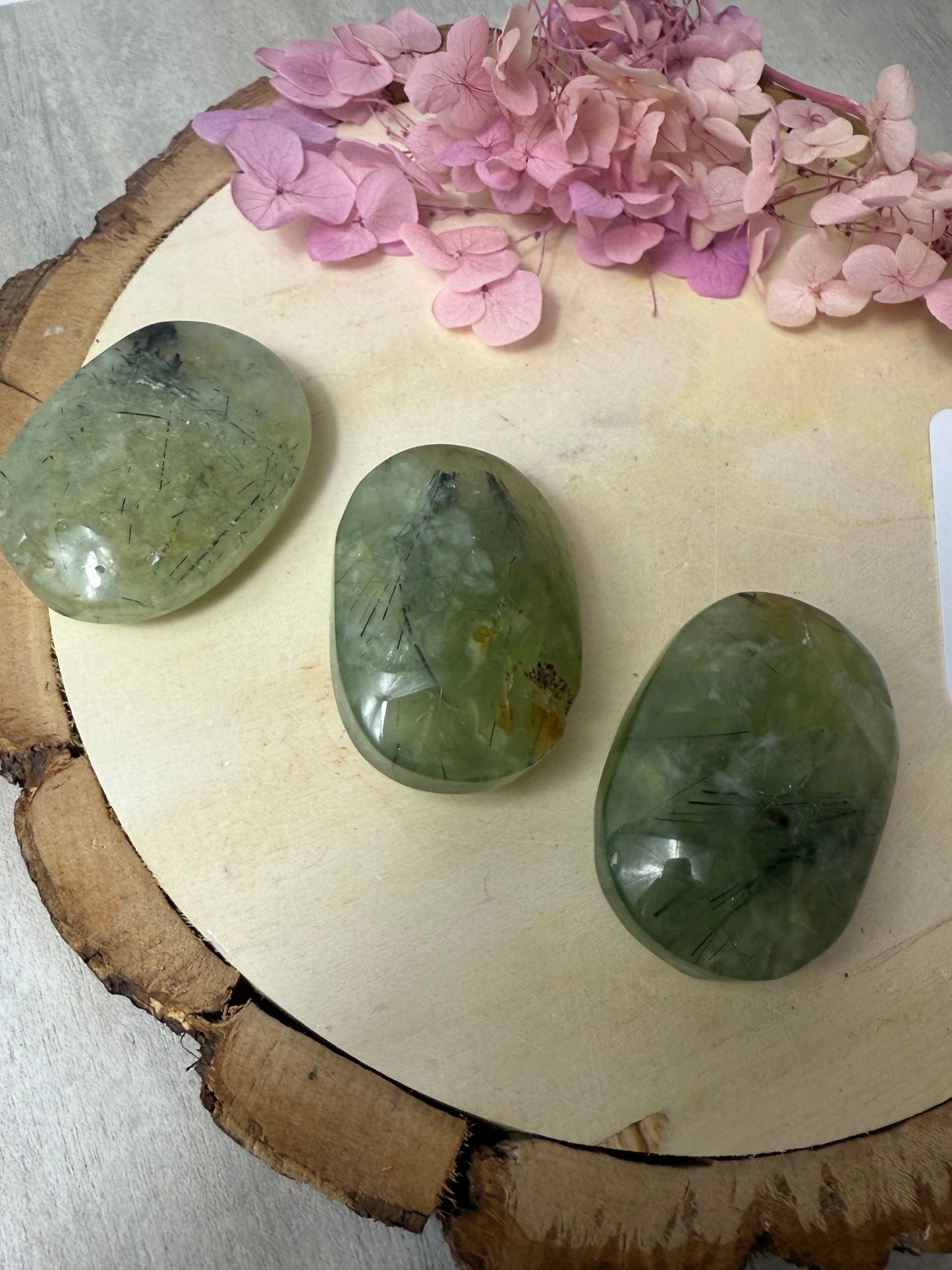 Prehnite Palm Stone
