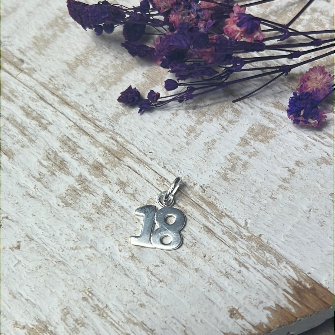 18 18th Birthday 925 Sterling Silver Pendant Charm
