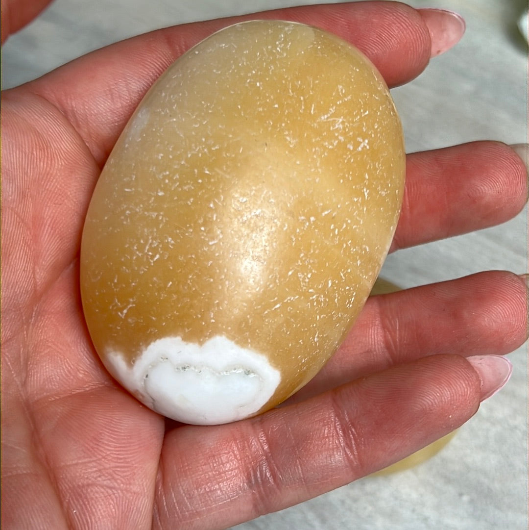 Large Orange Calcite Palm