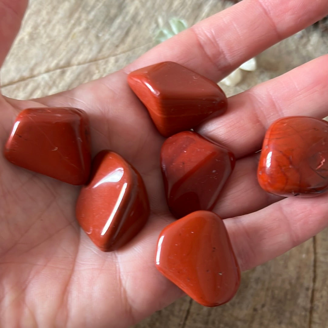 Red Jasper polished tumble tumblestone