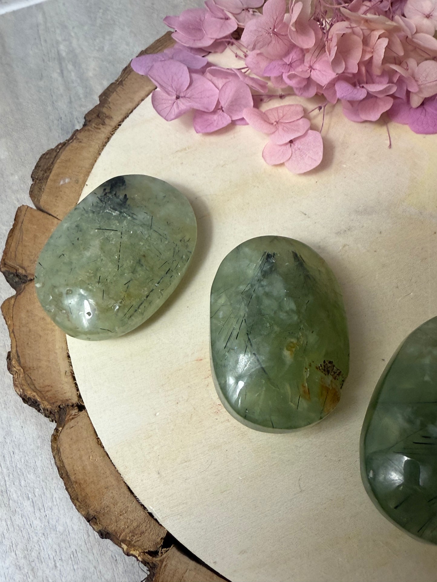 Prehnite Palm Stone