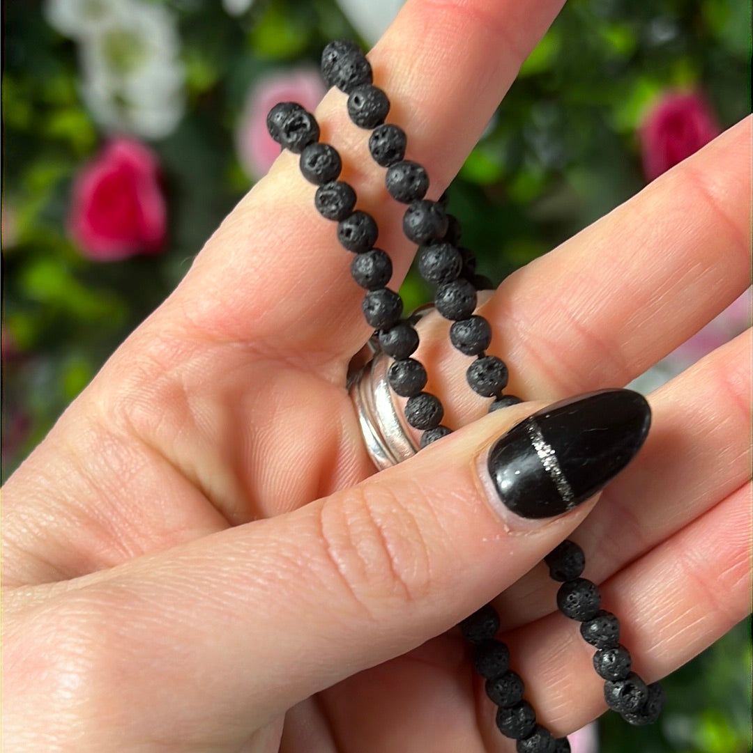 4mm Lava Bead Bracelet