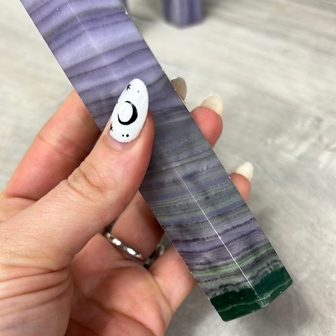 Sagentic Fluorite Purple Tower Points