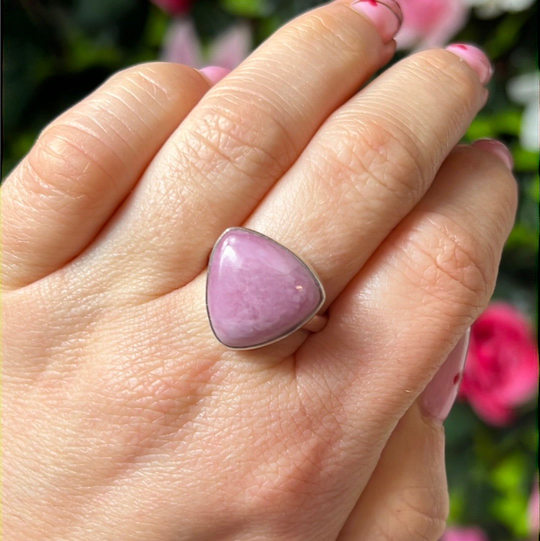 Pink Tourmaline 925 Silver Ring - Size O  AA GRADE