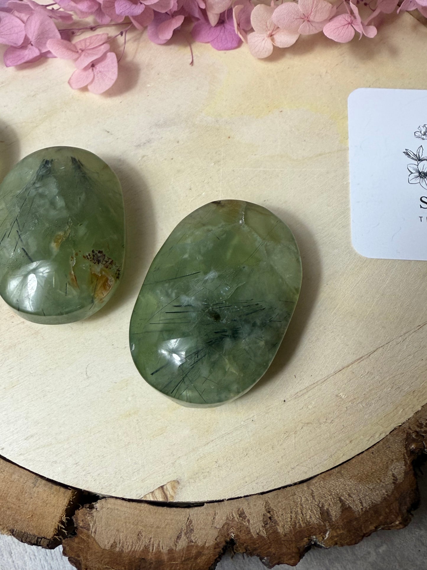 Prehnite Palm Stone