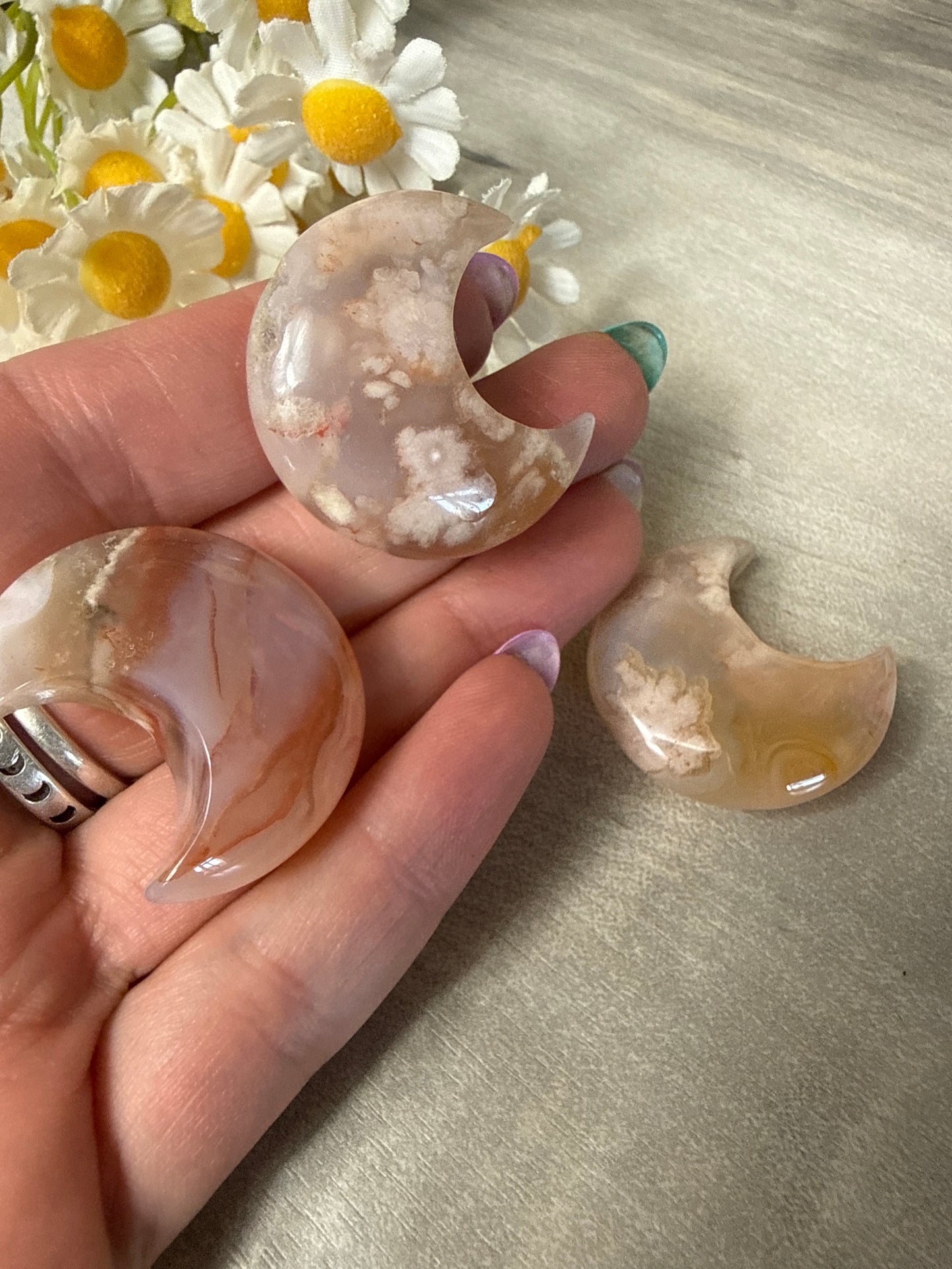 Flower Agate / Sakura Agate Moon