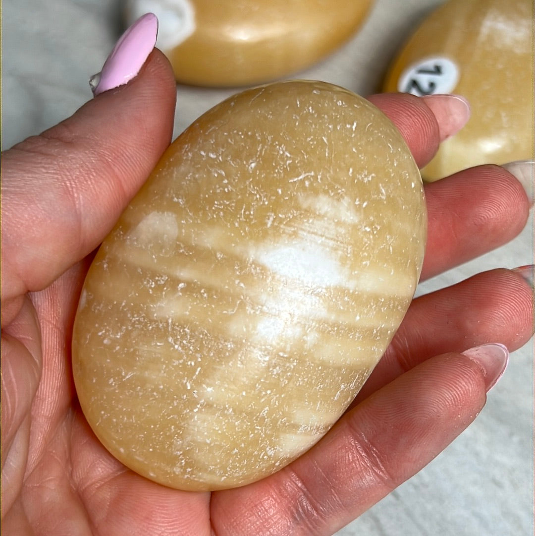 Large Orange Calcite Palm