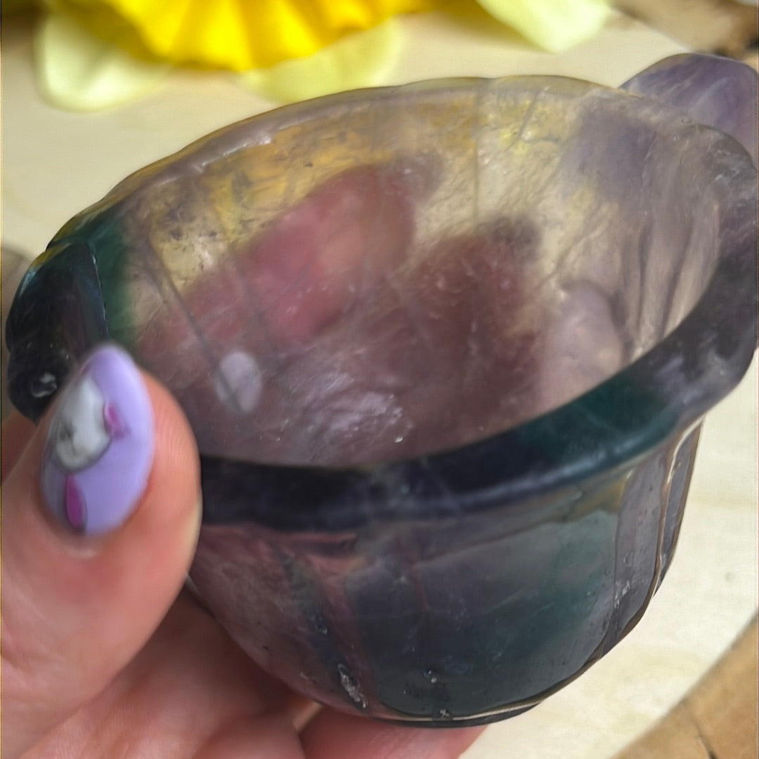 Fluorite Hand Carved Cup