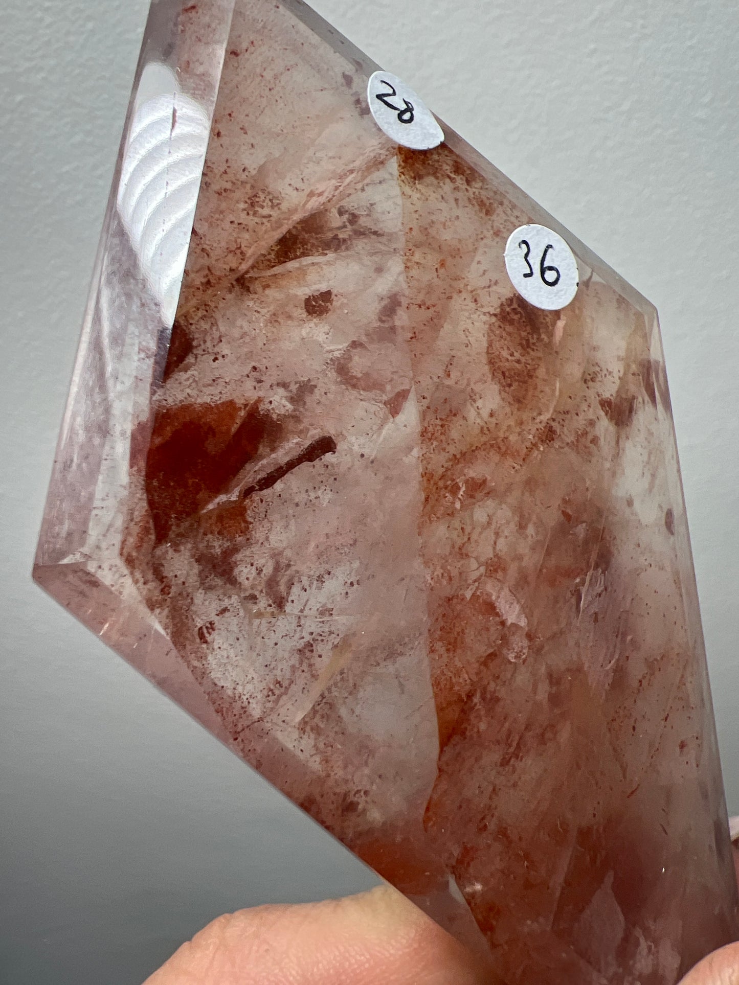 Rose and Fire Quartz Diamond